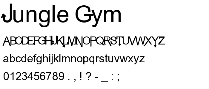 JUNGLE GYM font